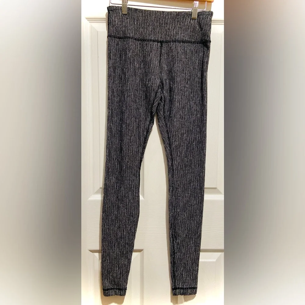 lululemon‎ athletica Black Marled Leggings